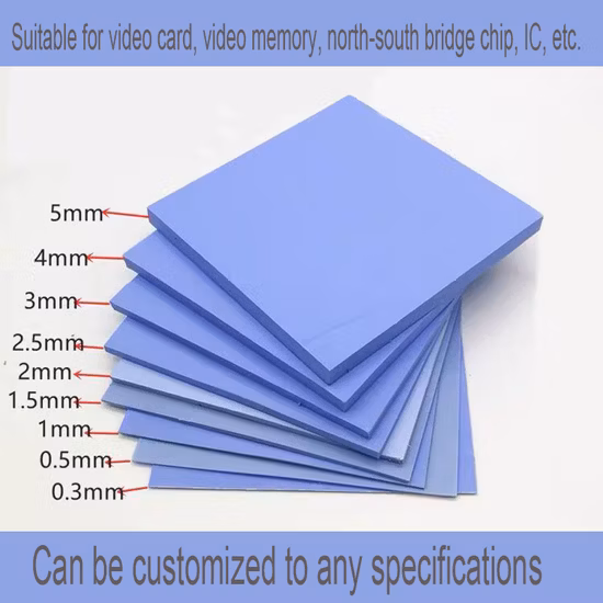 Cuscinetto termico di raffreddamento Cuscinetto termico riscaldante in silicone conduttivo termico per laptop CPU in silicone