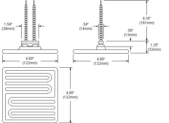 122*122 Thermal IR Infrared Ceramic Heater Heating Element Electrical Heaters